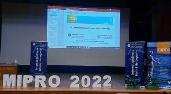 Izlaganje rada članova Udruženja Internet društvo u Bosni i Hercegovini pod naslovom “IKT pristupačnost za osobe sa invaliditetom” na 45. međunarodnom skupu MIPRO 2022
